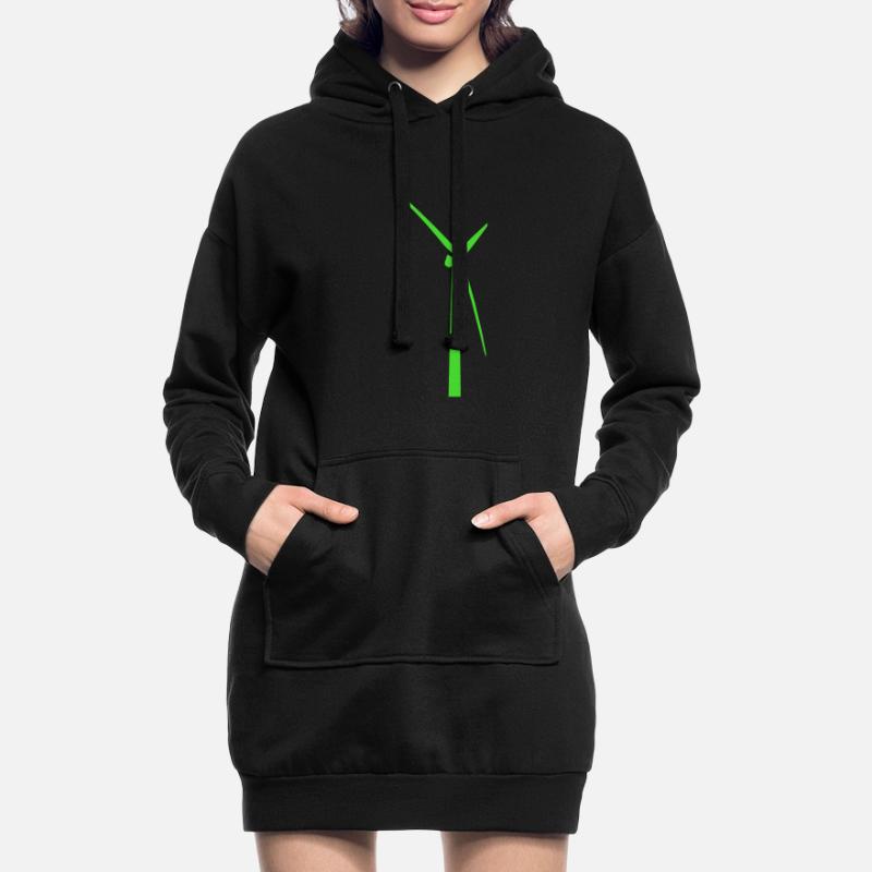 Énergie éolienne Énergie éolienne Éolienne durable Sweat-shirt à capuche long Femme