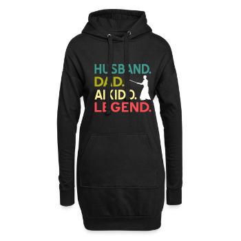 Aikido - Hoodie-Kleid - Schwarz - Vorne