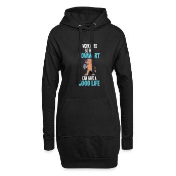 Hovawart - Hoodie-Kleid - Schwarz - Vorne
