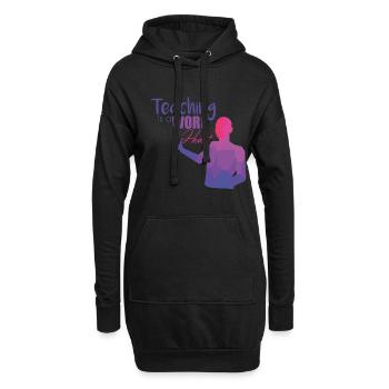 Enseignants - Sweat-shirt à capuche long Femme - noir - Devant