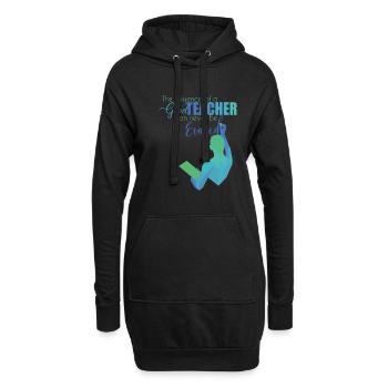 Enseignants - Sweat-shirt à capuche long Femme - noir - Devant