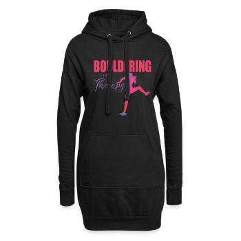Bouldern - Hoodie-Kleid - Schwarz - Vorne