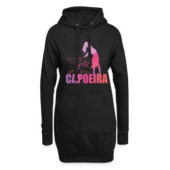 Capoeira - Sweat-shirt à capuche long Femme - noir - Devant