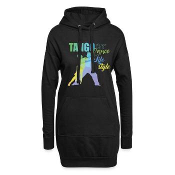 Danse de tango danseur danseur - Sweat-shirt à capuche long Femme - noir - Devant