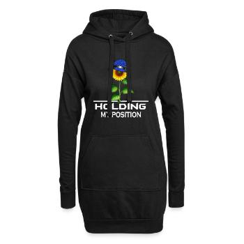 ukraine libre stand avec kiev zelensky tournesol - Sweat-shirt à capuche long Femme - noir - Devant