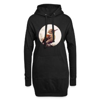 Troglodyte - Sweat-shirt à capuche long Femme - noir - Devant