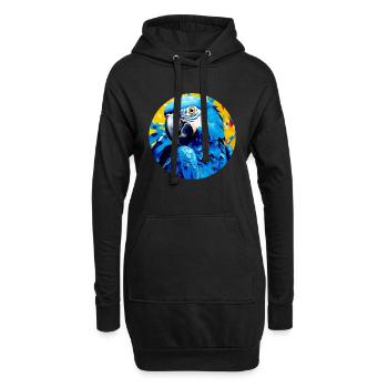 Ara hyacinthe - Sweat-shirt à capuche long Femme - noir - Devant