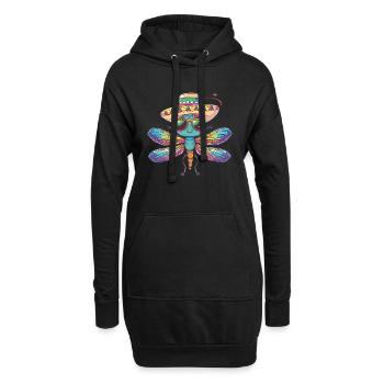 Libelle Lustig Sombrero - Hoodie-Kleid - Schwarz - Vorne