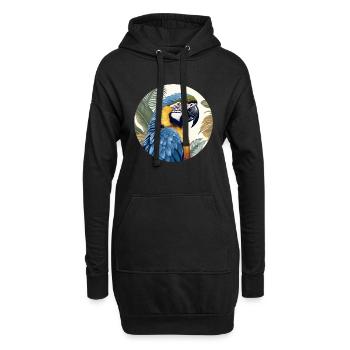 Blau-Gold Ara - Hoodie-Kleid - Schwarz - Vorne