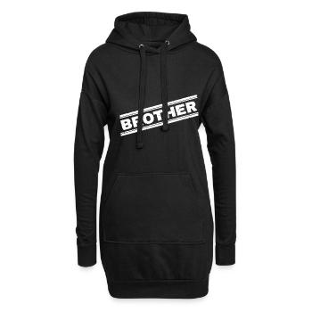 timbre de frère - Sweat-shirt à capuche long Femme - noir - Devant