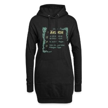 Gärtner - Hoodie-Kleid - Schwarz - Vorne