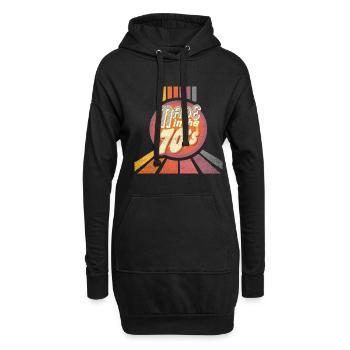 fabriqué dans les années 70 - Sweat-shirt à capuche long Femme - noir - Devant