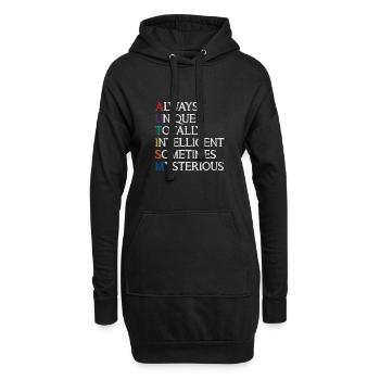 Autisme Autisme Autiste - Sweat-shirt à capuche long Femme - noir - Devant