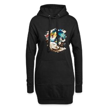 Mount Blanc - Hoodie-Kleid - Schwarz - Vorne