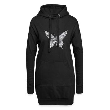 Origami Schmetterling Japanische Kunst - Hoodie-Kleid - Schwarz - Vorne