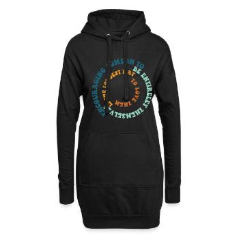 Life Wisdom for Growth Mindset Inspirational Self - Hoodie-Kleid - Schwarz - Vorne
