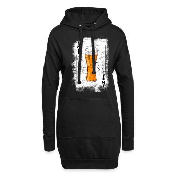 Bier Pils Weizen IPA lustiges Geschenk für Trinker - Hoodie-Kleid - Schwarz - Vorne