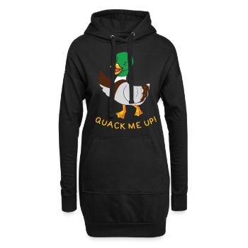 Quack me Up Canard Drôles Jeux de mots sur les animaux - Sweat-shirt à capuche long Femme - noir - Devant
