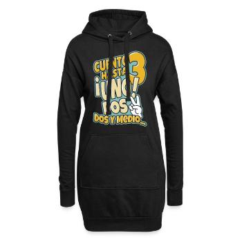 Comptez jusqu’à 3 - Sweat-shirt à capuche long Femme - noir - Devant