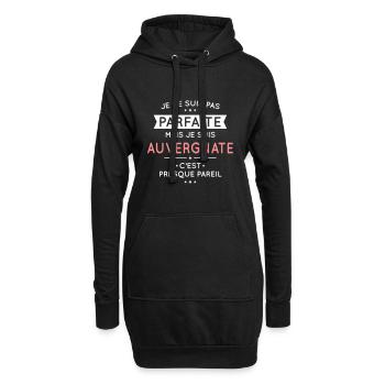 Je ne suis pas parfaite mais je suis Auvergnate - Sweat-shirt à capuche long Femme - noir - Devant