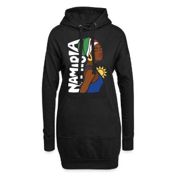 Namibia Namibische Flagge Windhoek Namib Souvenir - Hoodie-Kleid - Schwarz - Vorne