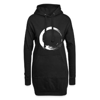 Kreis Design variante 1 - Hoodie-Kleid - Schwarz - Vorne