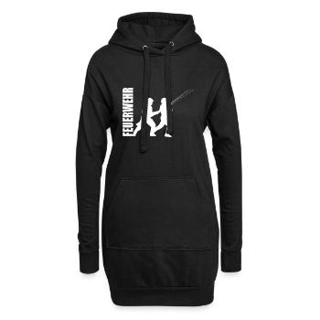 Feuerwehr - Hoodie-Kleid - Schwarz - Vorne