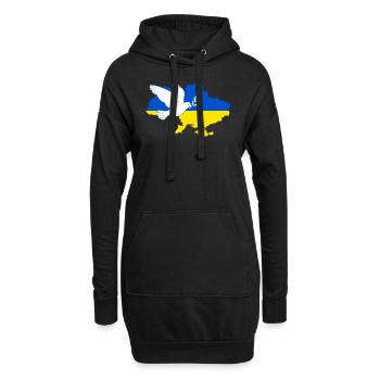 Friedenstaube für die Ukraine - Hoodie-Kleid - Schwarz - Vorne