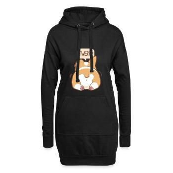 Hund Haustier Tanzen Twerk Party Geschenk Tier - Hoodie-Kleid - Schwarz - Vorne