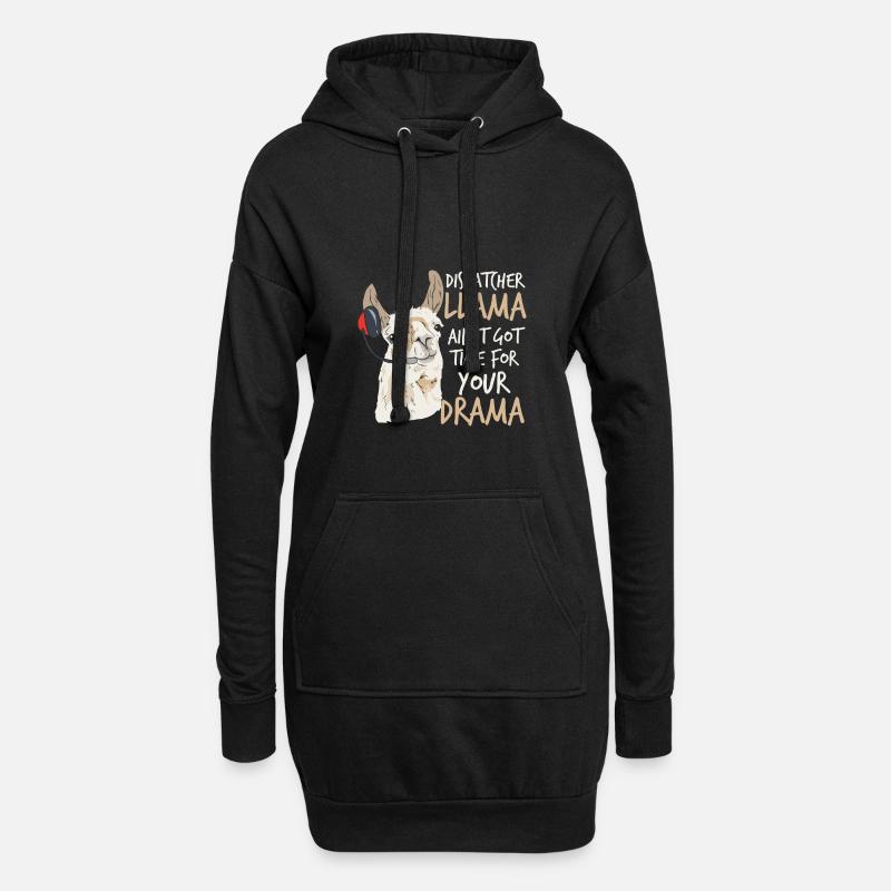Notrufzentrale Notruf Mitarbeiter Geschenk - Hoodie-Kleid - Schwarz