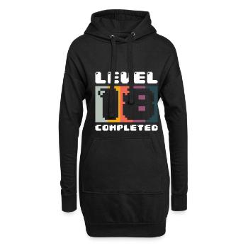 Level 18 complete 18. Geburtstag 2003 - Hoodie-Kleid - Schwarz - Vorne
