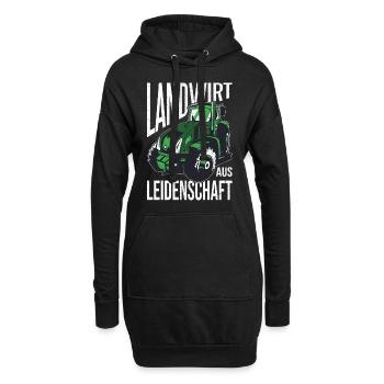 Landwirt aus Leidenschaft - Hoodie-Kleid - Schwarz - Vorne