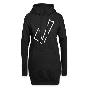 Hook Emoji Sketch Dessin - Sweat-shirt à capuche long Femme - noir - Devant
