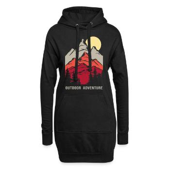 Randonnée Trekking Aventure Randonnée en plein air Trail Montagnes - Sweat-shirt à capuche long Femme - noir - Devant