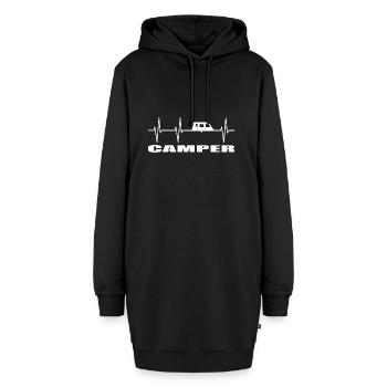 Camping - Hoodie-Kleid - Schwarz - Vorne