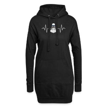 Cadeau de volant de joueur de badminton de badminton - Sweat-shirt à capuche long Femme - noir - Devant