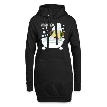 Avocado In Badewanne Lustiges Gemüse Obst Geschenk - Hoodie-Kleid - Schwarz - Vorne
