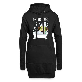 Avocado In Badewanne Lustiges Gemüse Obst Geschenk - Hoodie-Kleid - Schwarz - Vorne
