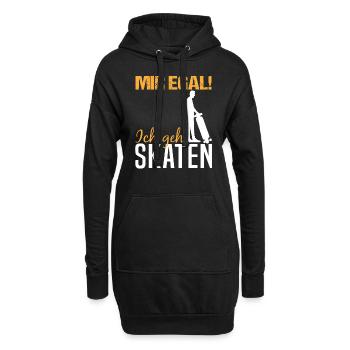 Skater Skateboard Fahrer Skaten Spruch Geschenk - Hoodie-Kleid - Schwarz - Vorne