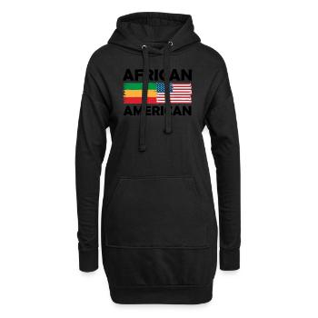 Diversité culturelle Citoyens du monde des États-Unis Fierté - Sweat-shirt à capuche long Femme - noir - Devant