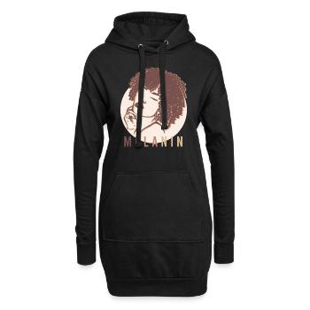 Fier De Mélanine Beauté Puissant Unique - Sweat-shirt à capuche long Femme - noir - Devant