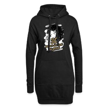 30 und Fabelhaft Lebenslust Pur - Hoodie-Kleid - Schwarz - Vorne