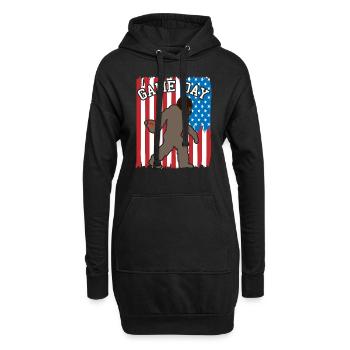 Bigfoot Patriot USA Flagge Hingucker - Hoodie-Kleid - Schwarz - Vorne