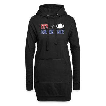 Spiel Tag - Sportgeist lebt - Hoodie-Kleid - Schwarz - Vorne