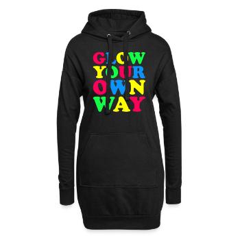 Brillez à votre façon - Colorful Fun - Sweat-shirt à capuche long Femme - noir - Devant