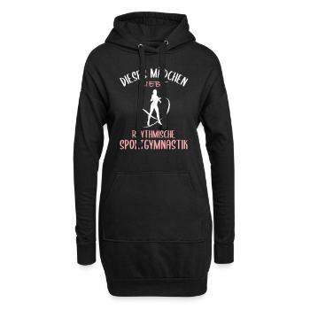 Mädchen liebt Rhythmische Gymnastik - Hoodie-Kleid - Schwarz - Vorne