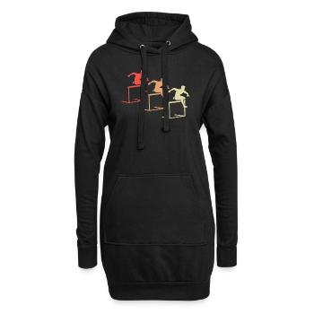 Cadeau d’Action de course d’obstacles coloré - Sweat-shirt à capuche long Femme - noir - Devant