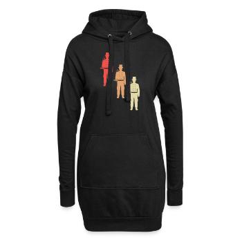 Bunte Welt der Schornsteinfeger - Hoodie-Kleid - Schwarz - Vorne