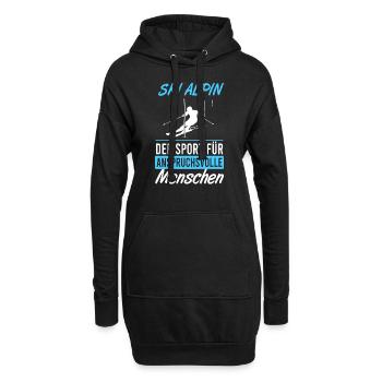 Elite Ski Alpin Style Geschenk - Hoodie-Kleid - Schwarz - Vorne