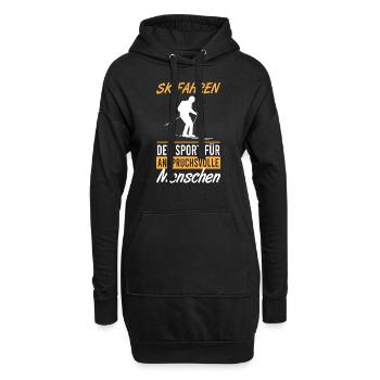 Cadeau pour les fans de ski exigeants - Sweat-shirt à capuche long Femme - noir - Devant